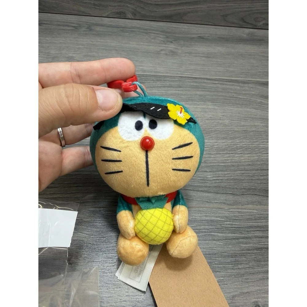 I'm Doraemon Hawaii Plush Keychain Stuffed Toy Pineapple Sunglasses Fujiko-Pro